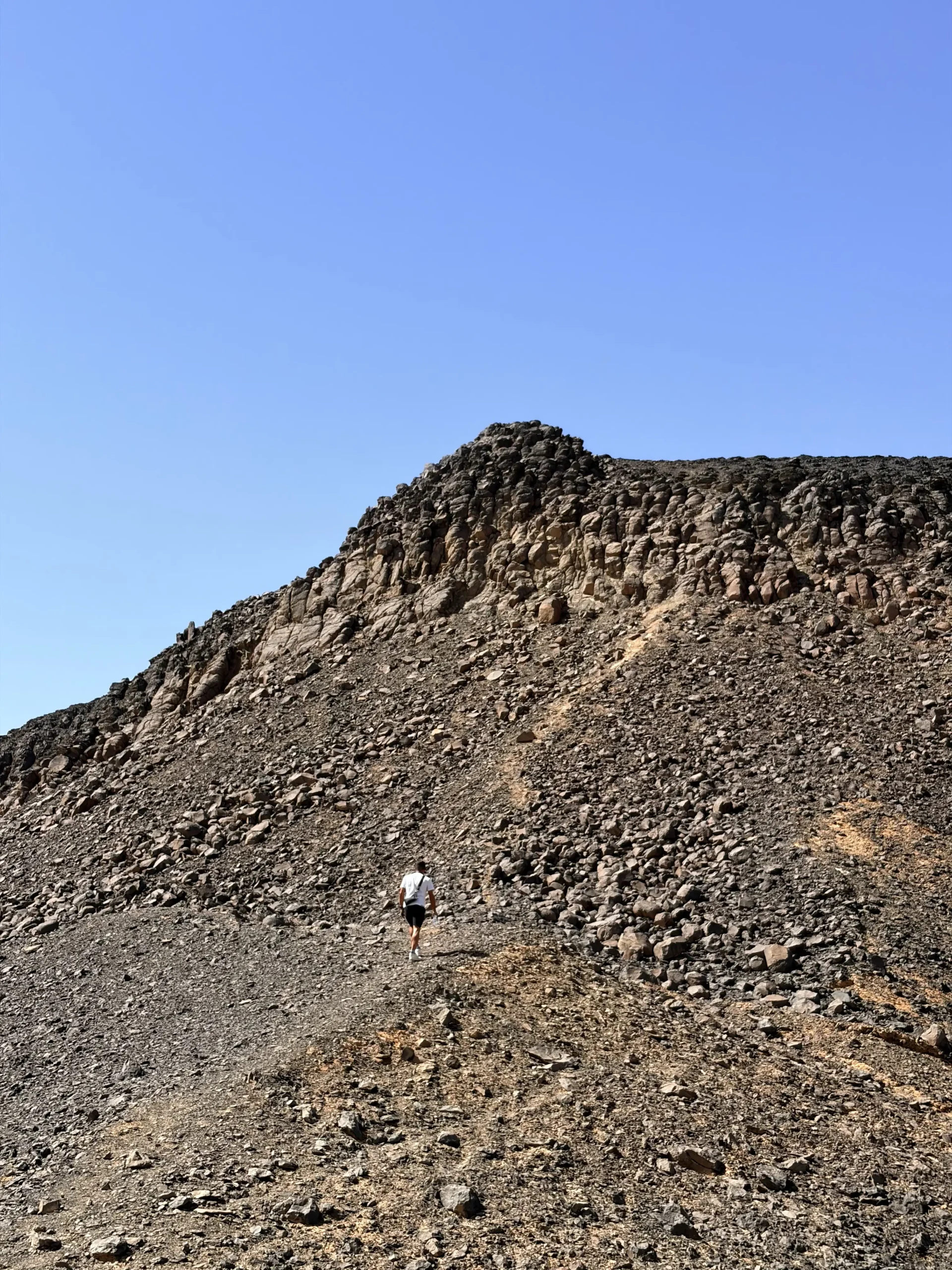 Black Desert hills on the route before Crystal Mountain in Egypt's Western Desert