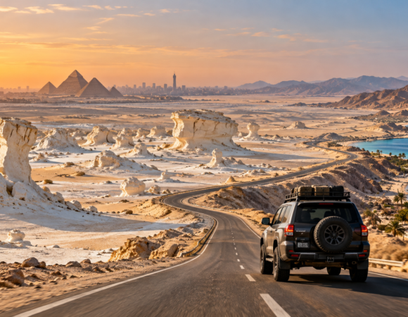 Hurghada to Cairo via the White Desert: One-Way Private Tour Guide